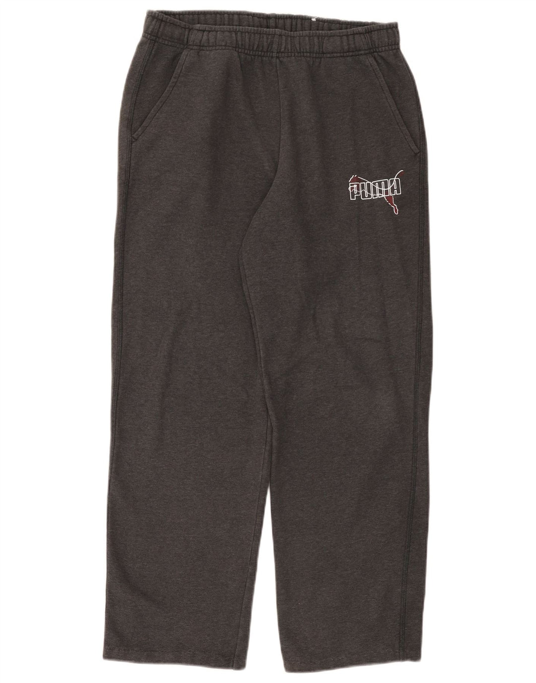 Calça de treino masculina Puma algodão cinza médio