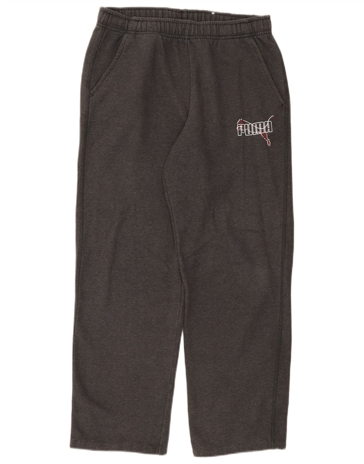 Calça de treino masculina Puma algodão cinza médio