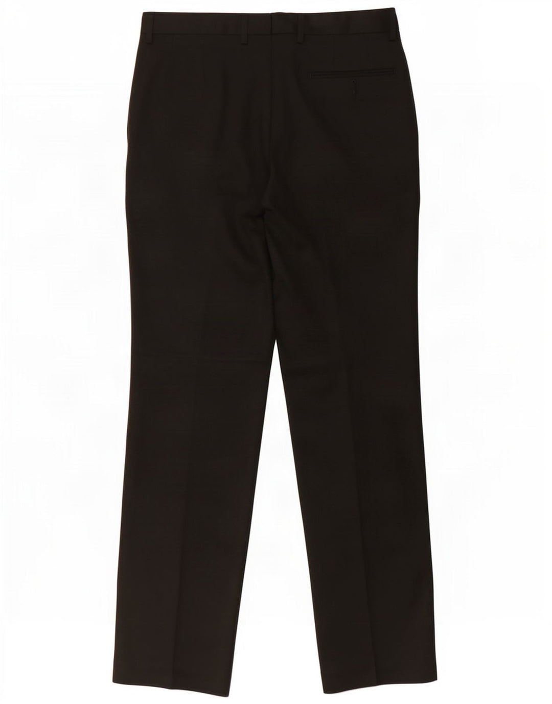 Calça masculina de ajuste regular Marks & Spencer W34 L33 poliéster preto