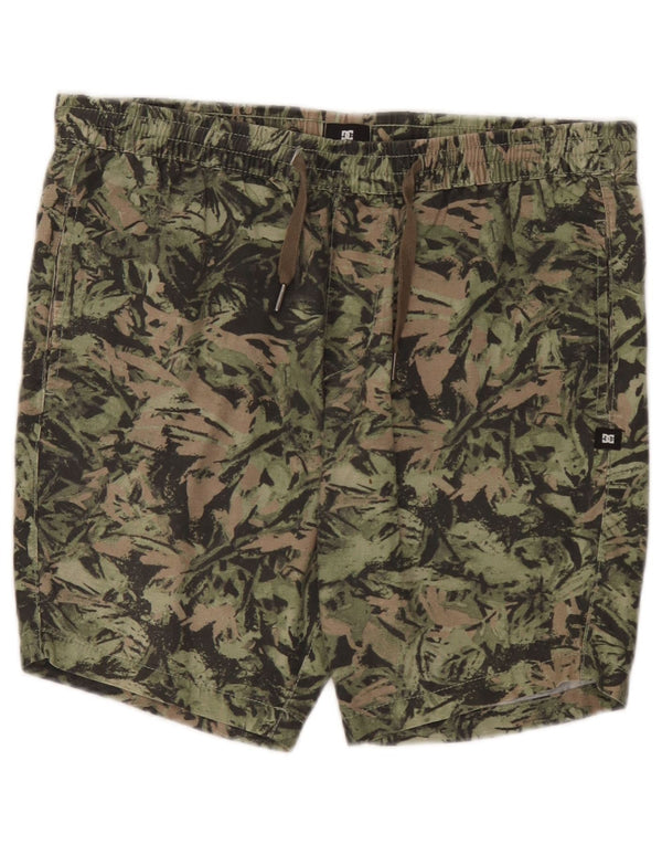 Shorts esportivos masculinos DC pequeno algodão camuflado verde