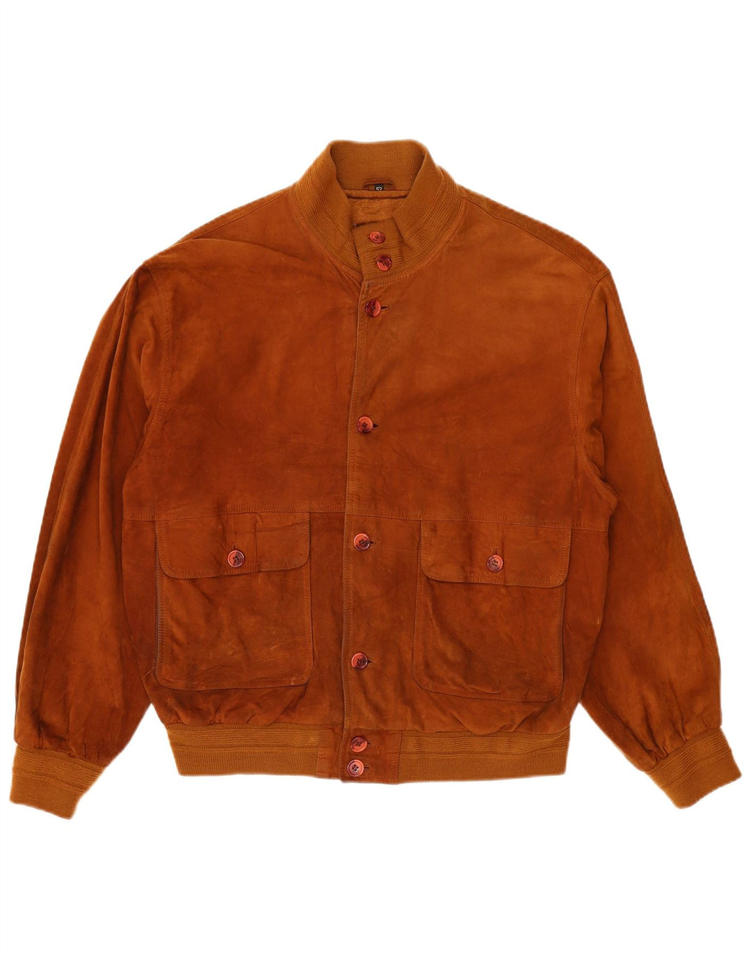 Jaqueta bomber masculina vintage de camurça IT 52 XL couro marrom