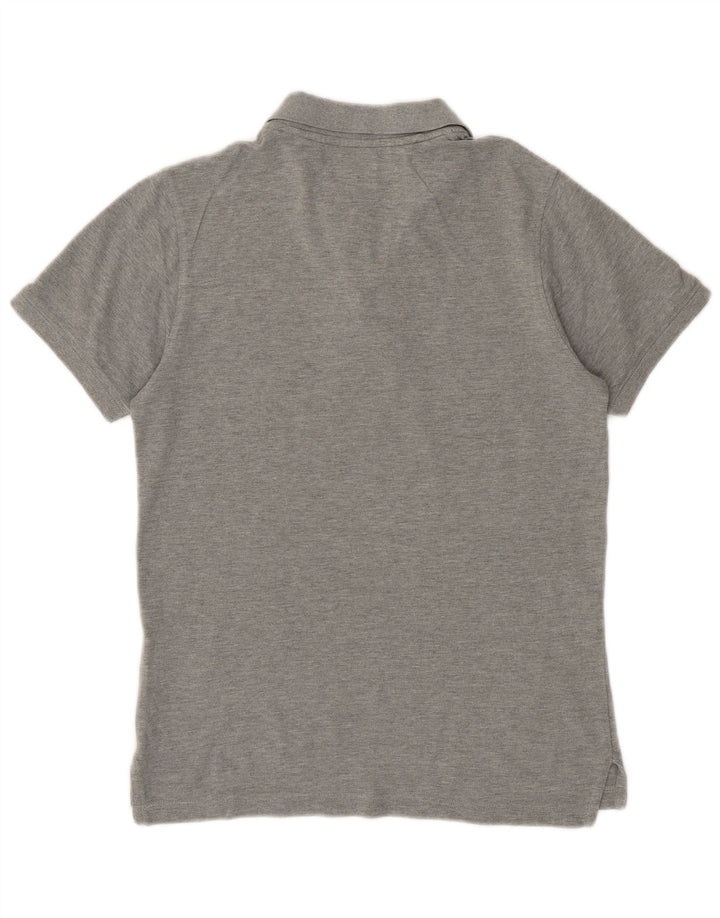 Camisa polo masculina TOMMY HILFIGER pequena algodão cinza