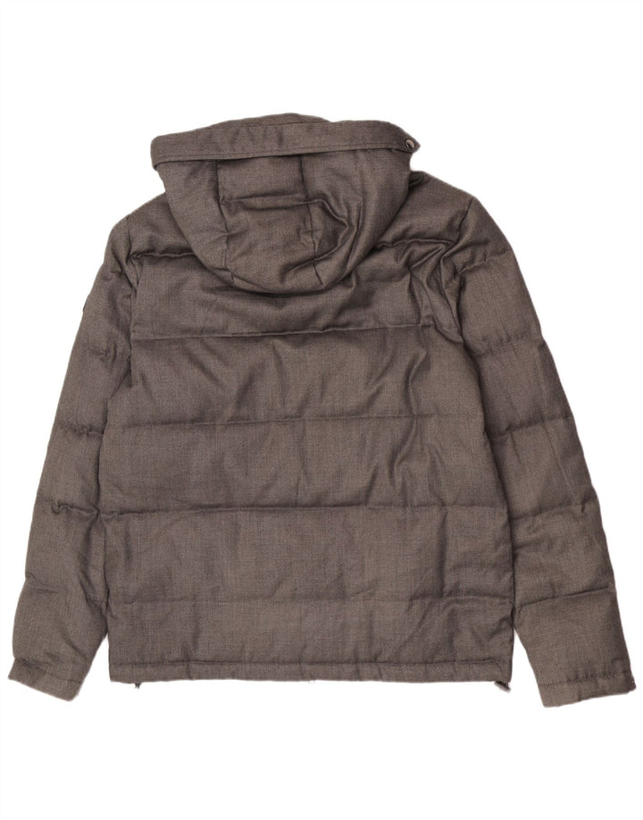 Jaqueta masculina acolchoada com capuz Liu Jo UK 36 poliéster cinza médio