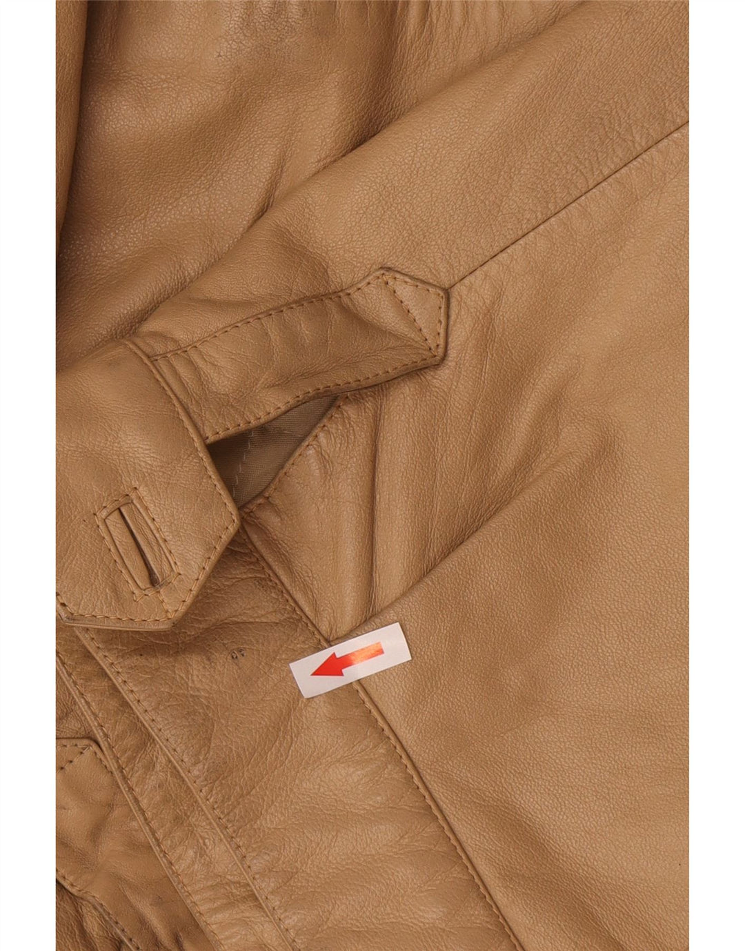 Jaqueta de couro masculina vintage IT 52 XL bege