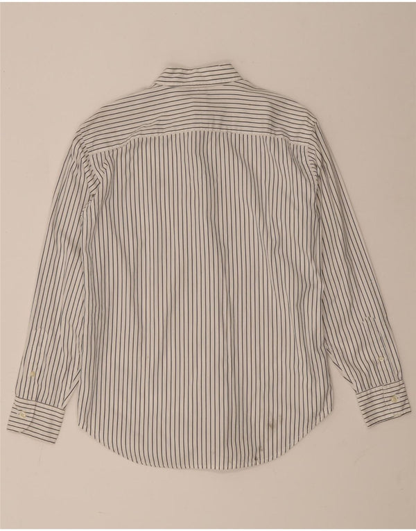 Camisa feminina Ralph Lauren EUA 6 algodão listrado branco médio