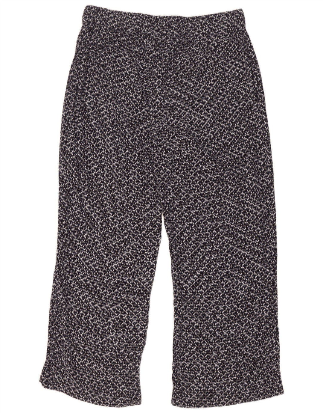 Calça casual feminina Marks & Spencer com padrão abstrato Reino Unido 16 grande W34 L30