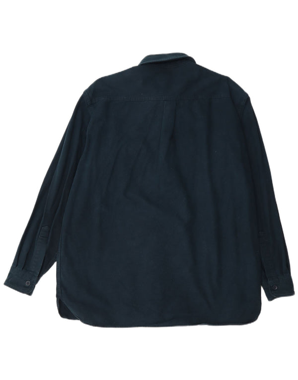 Camisa masculina L.L.Bean Regular Fit grande algodão azul marinho