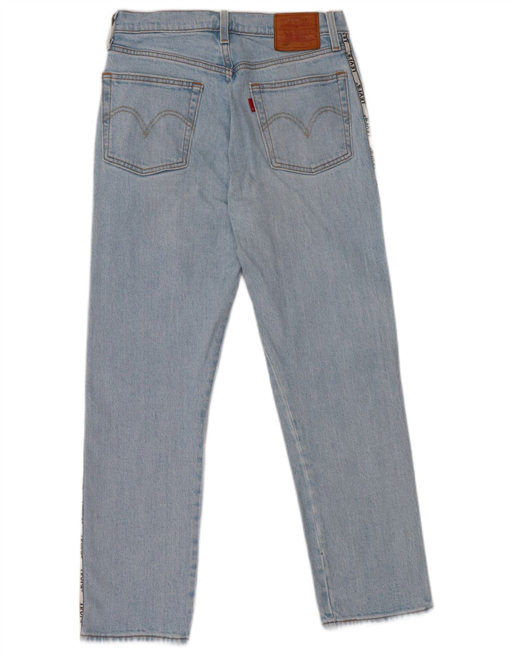 Calça jeans feminina Levi's 501 Graphic Straight W26 L26 azul algodão