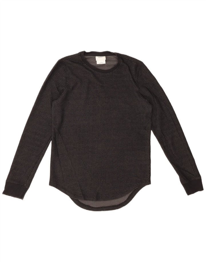 DKNY Top masculino manga comprida XS algodão preto