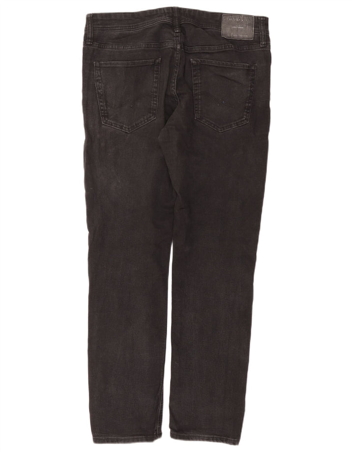 Jack & Jones Masculino GLENN Slim Jeans W34 L32 Algodão Cinza