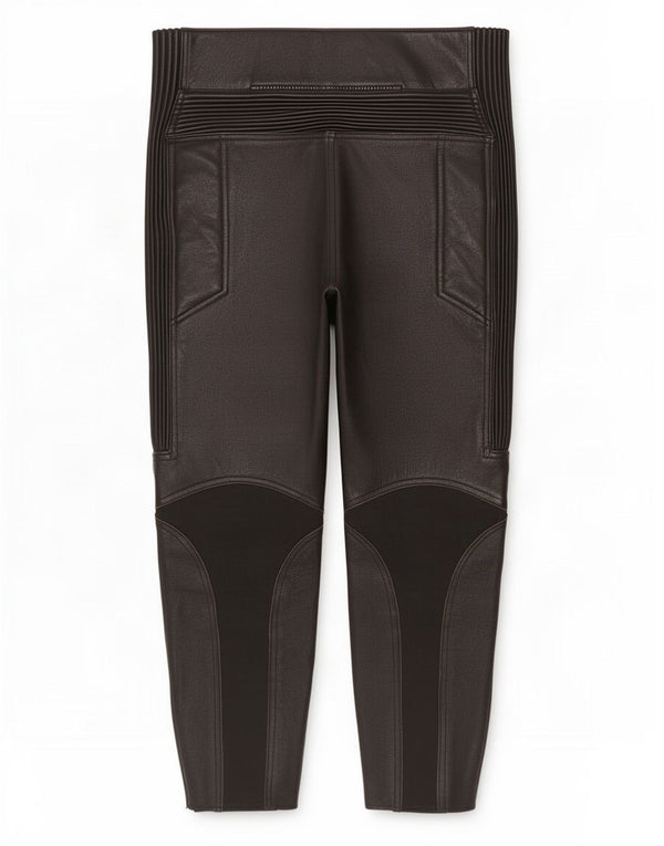 Calça Scott Mens Couro Moto Racer W34 L28 Preta