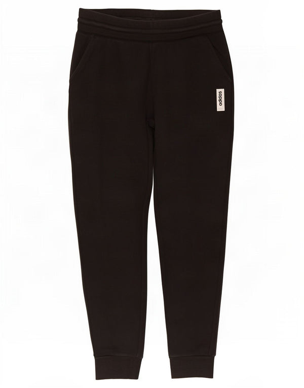 Calça de treino feminina Adidas Joggers UK 8/10 pequeno algodão preto