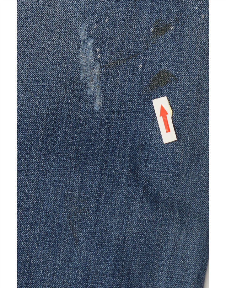 Jeans retos masculinos diesel desgastados W34 L34 algodão azul