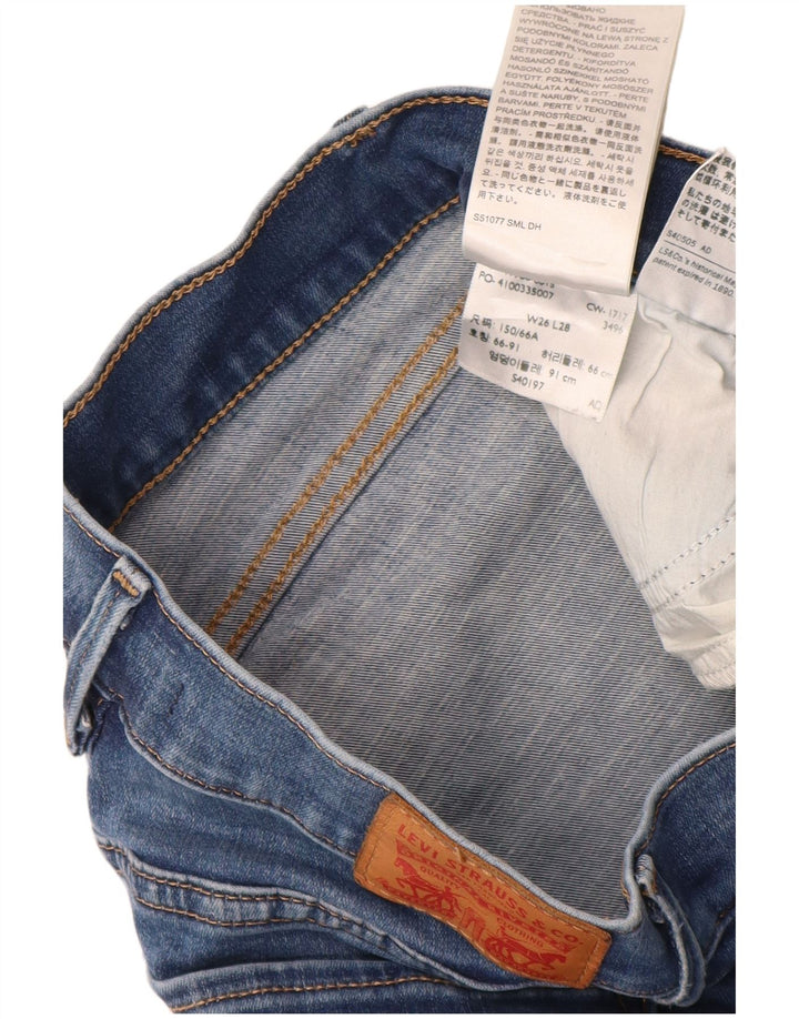 Calça jeans feminina LEVI'S 710 Super Skinny W26 L28 azul algodão