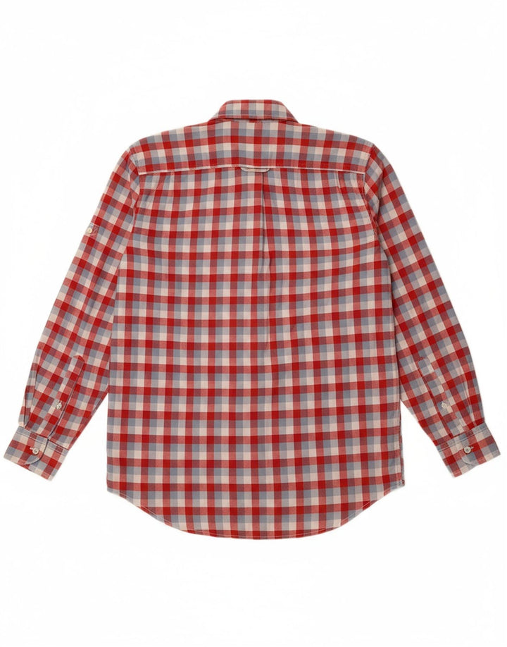 Camisa masculina GAP 10-11 anos algodão xadrez vermelho