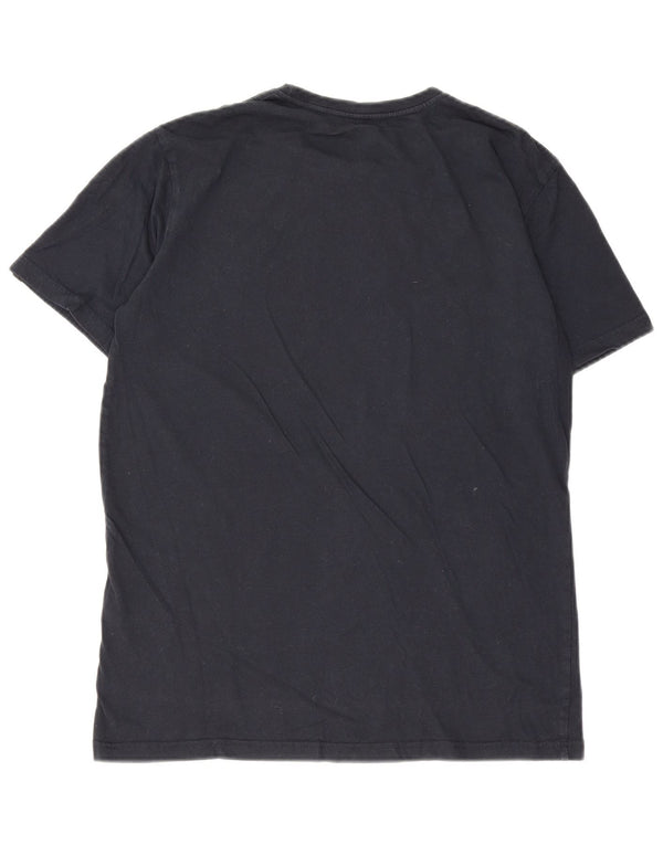 Quiksilver Mens Regular Fit Graphic T-Shirt Top Small Navy Blue Cotton