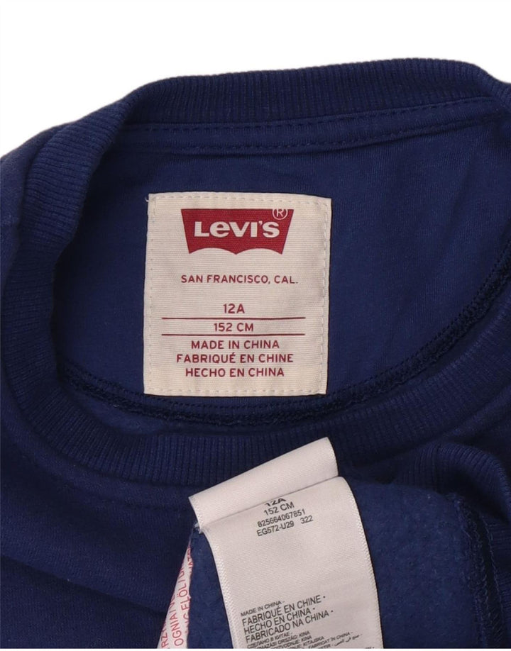Moletom LEVI'S Boys 11-12 anos azul marinho algodão