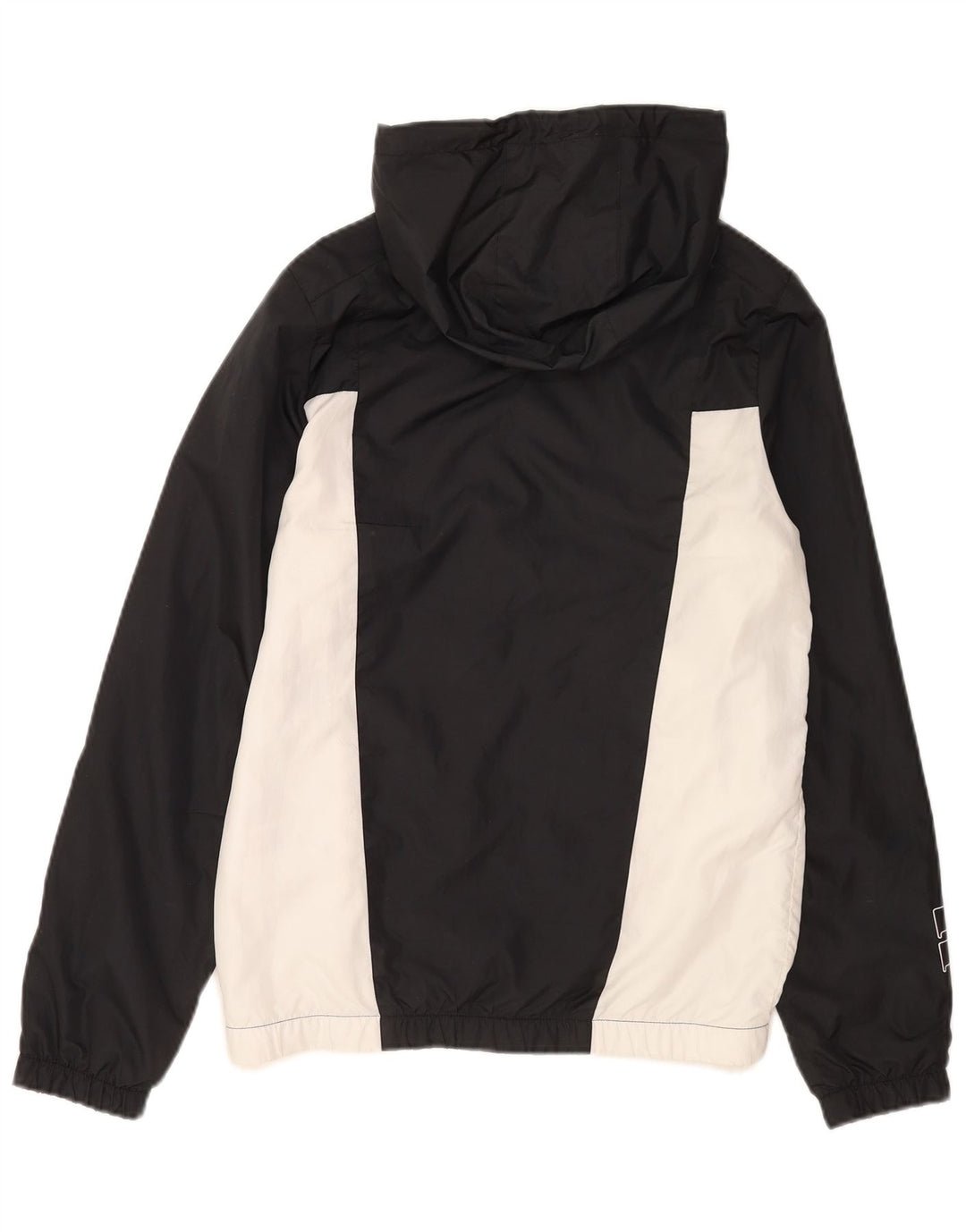 Jaqueta masculina Ellesse com capuz gráfico com capuz pequeno bloco colorido preto