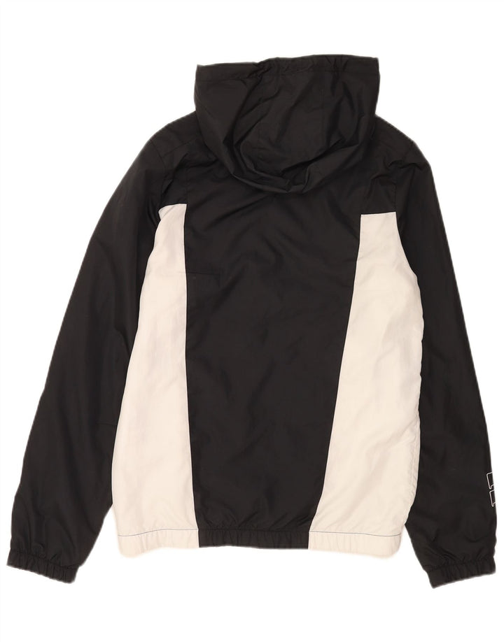 Jaqueta masculina Ellesse com capuz gráfico com capuz pequeno bloco colorido preto