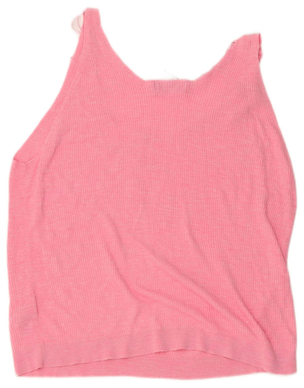 Top colete feminino Marks & Spencer Reino Unido 18 XL rosa acrílico