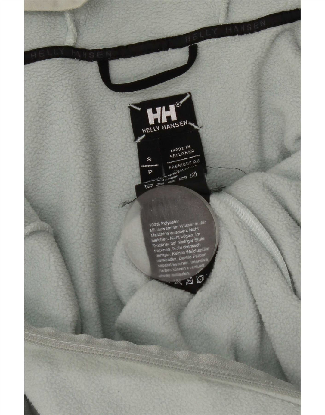 Jaqueta de lã com capuz Helly Hansen feminina UK 10 poliéster azul pequeno