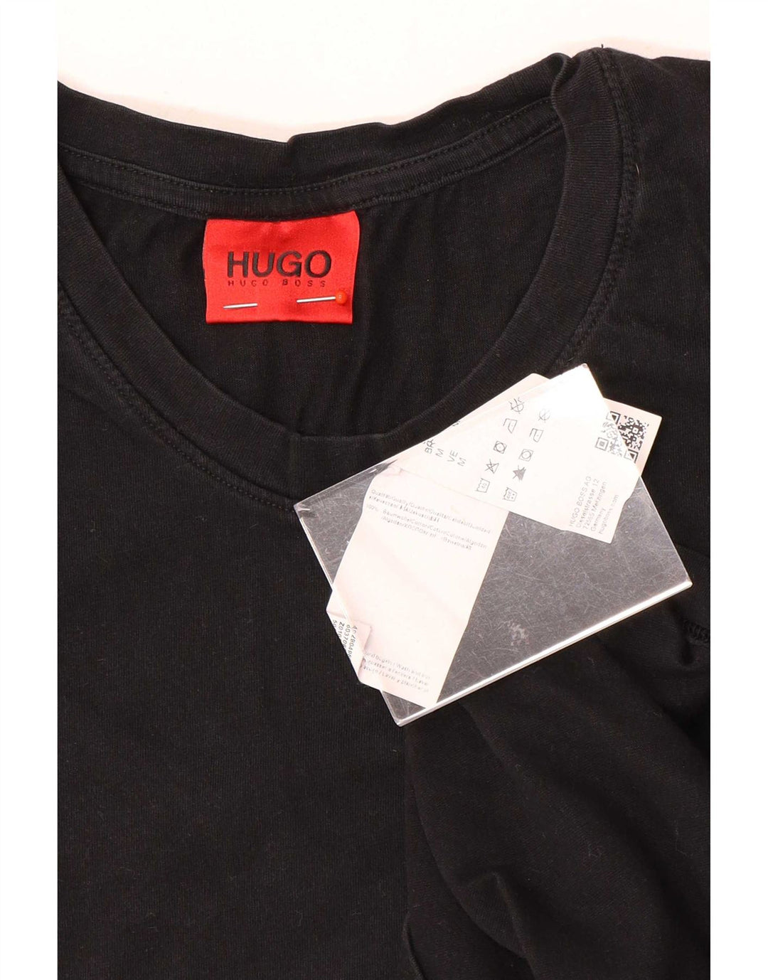 Camiseta masculina Hugo Boss Top médio algodão preto