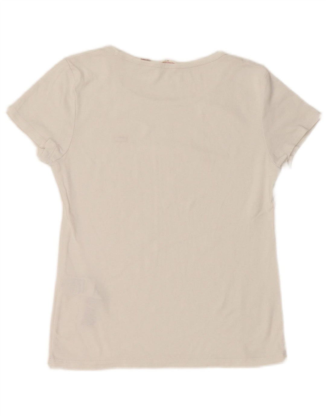 Camiseta feminina LEVI'S UK 12 algodão branco médio