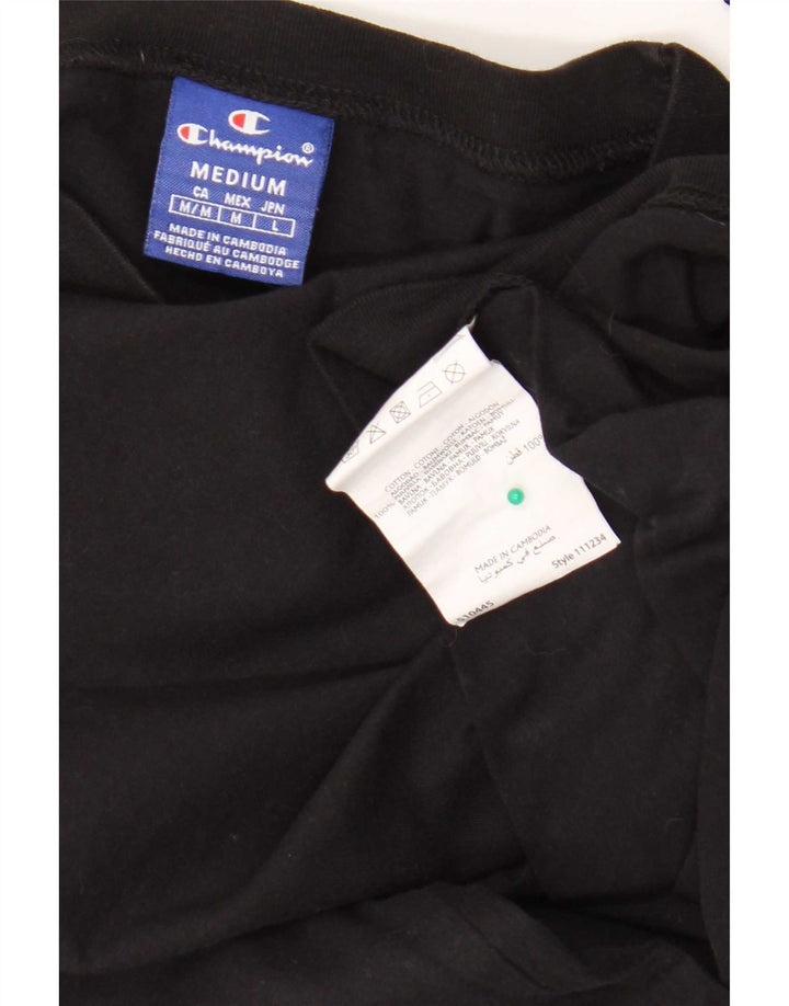 Champion feminino oversized gráfico moletom jumper UK 14 médio preto