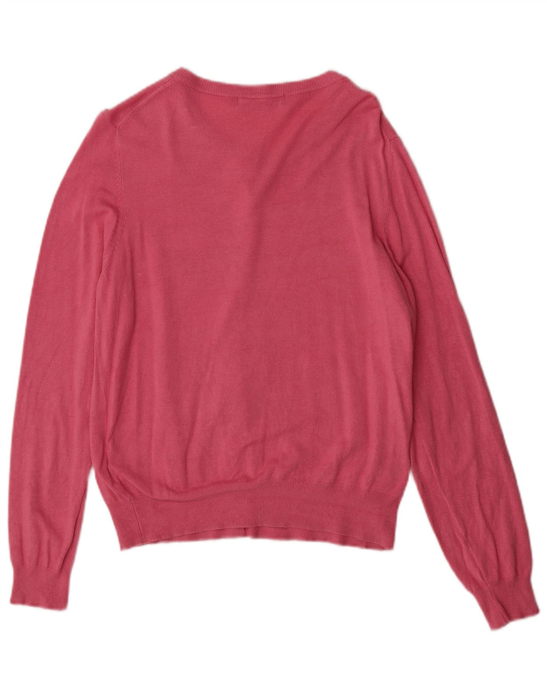 Suéter cardigã feminino Marks & Spencer Reino Unido 16 grande viscose rosa clássico