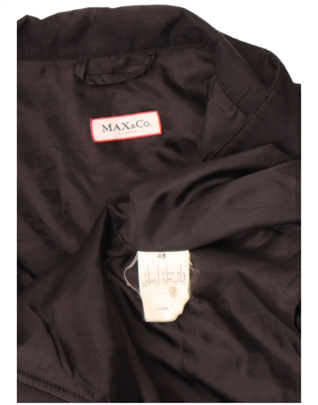 Jaqueta corta-vento feminina Max & Co. UK 14 grande preta