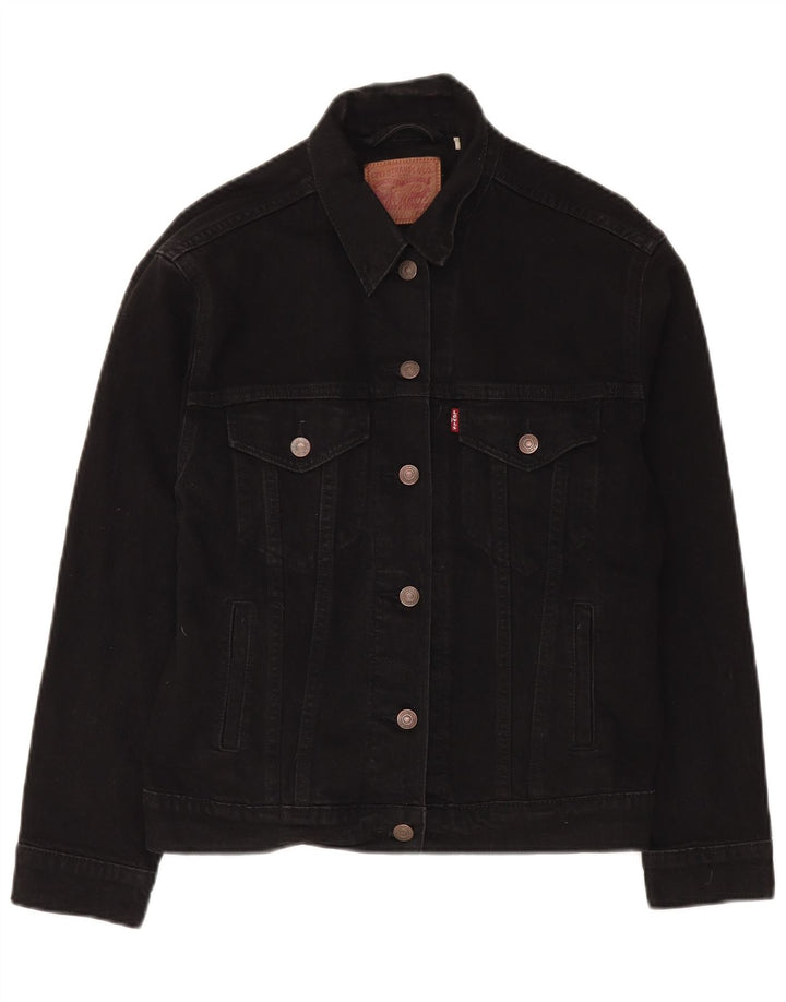 Levi's Womens Denim Jacket UK 14 Medium Black Cotton