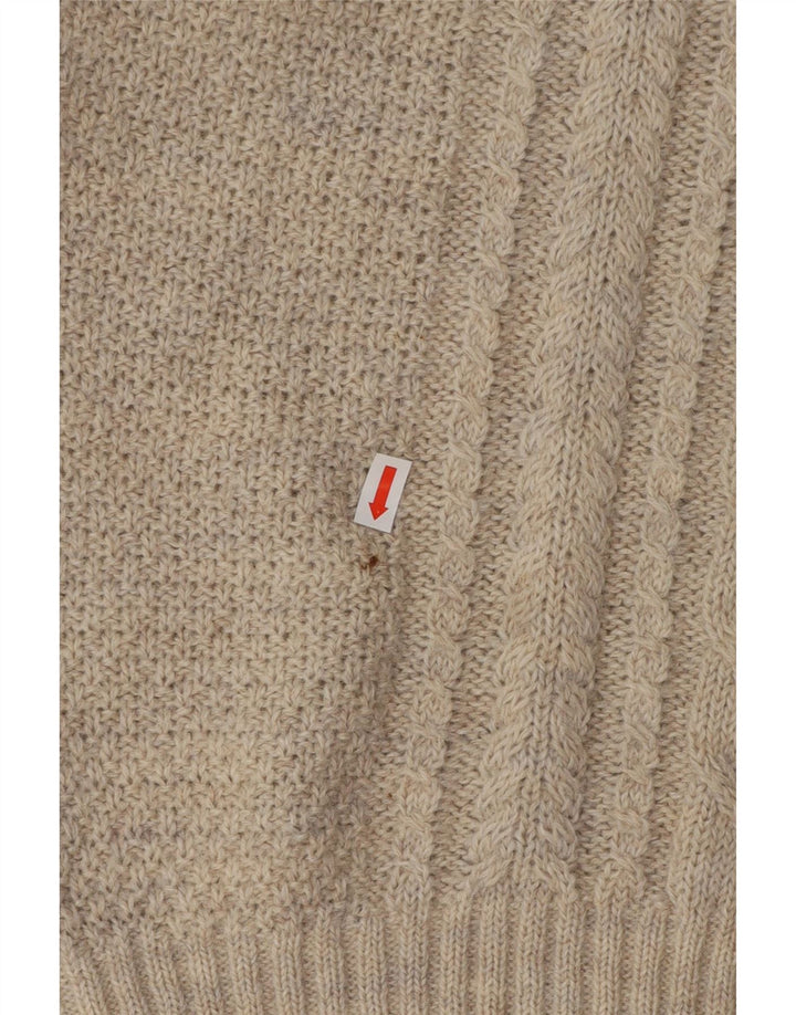 LES COPAINS Suéter feminino com decote em V Reino Unido 16 grande cinza