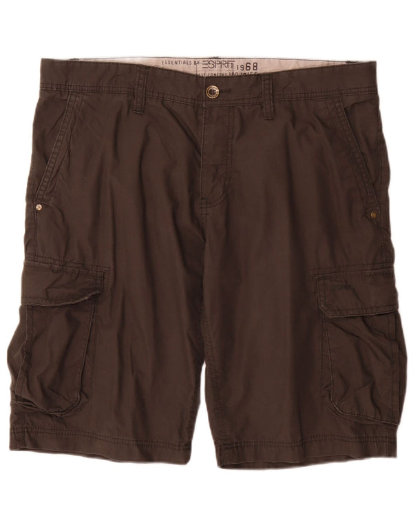 Esprit Mens Cargo Shorts Grande W36 Algodão Cinza