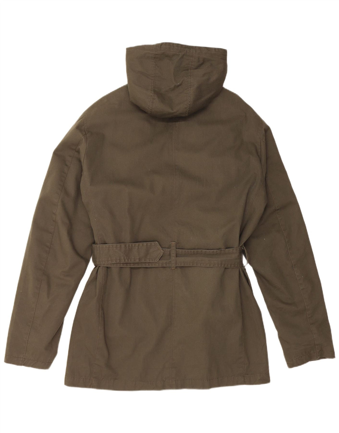 Jaqueta Parka masculina VINTAGE com capuz Reino Unido 40 algodão cáqui grande