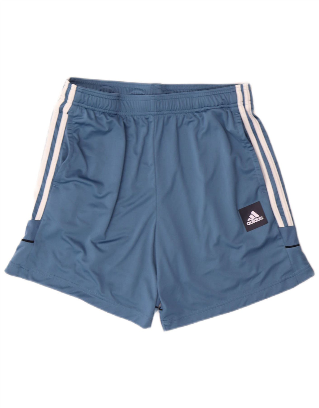 ADIDAS Mens Sport Shorts Médio Azul Listrado Poliéster Esportes