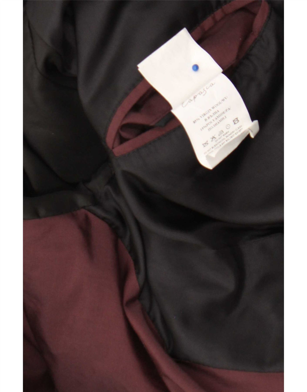 Jaqueta bomber feminina vintage Reino Unido 16 grande lã virgem preta