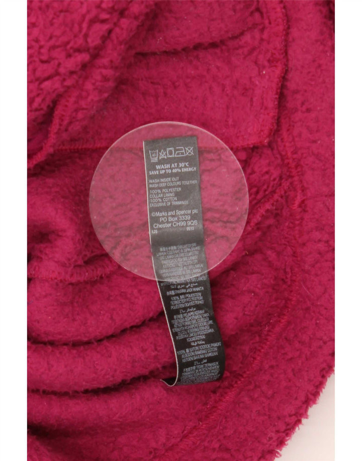 Jaqueta de lã feminina Marks & Spencer Reino Unido 14 grande poliéster marrom