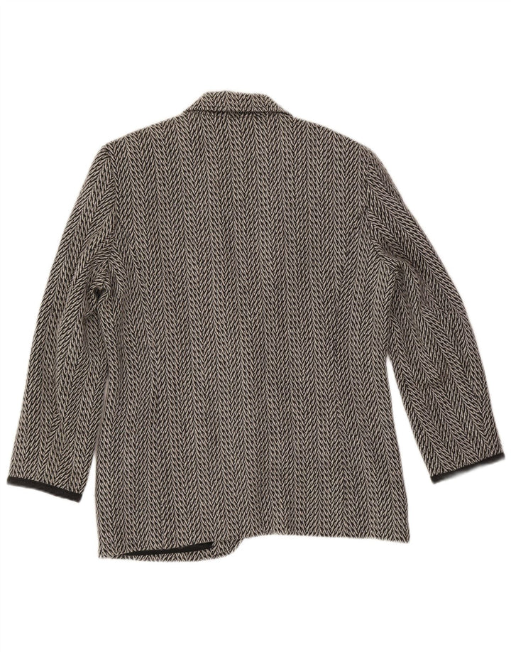 Jaqueta blazer feminina Coeli Premiere com 2 botões IT 44 espinha de peixe cinza médio