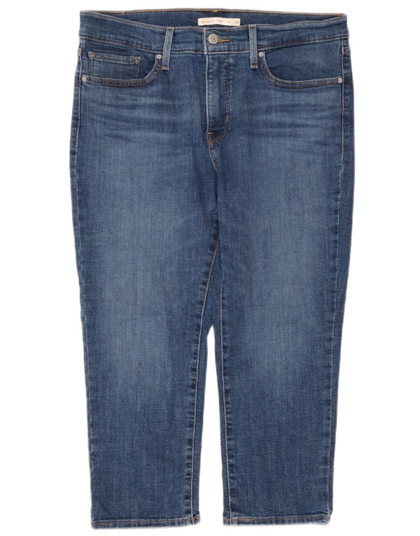 Calça jeans feminina Levi's 311 Shaping Skinny Capri W30 L21 azul algodão