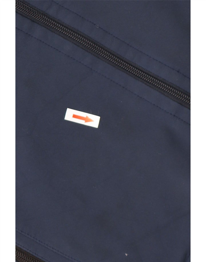 Jaqueta corta-vento masculina Jack Wolfskin Reino Unido 40 grande poliéster azul marinho