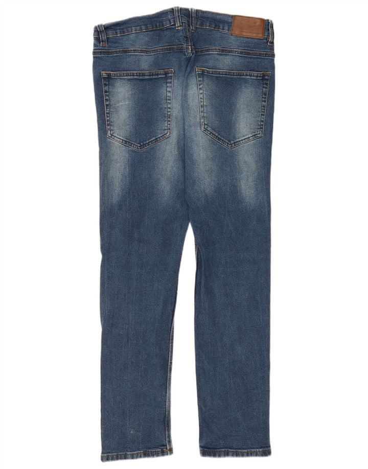French Connection Masculino Slim Jeans W36 L32 Azul Algodão
