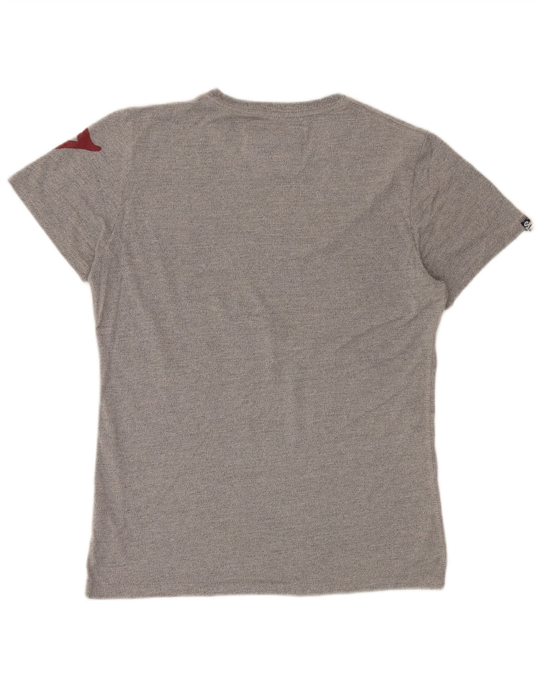 Camiseta masculina SUPERDRY com estampa gráfica cinza médio algodão