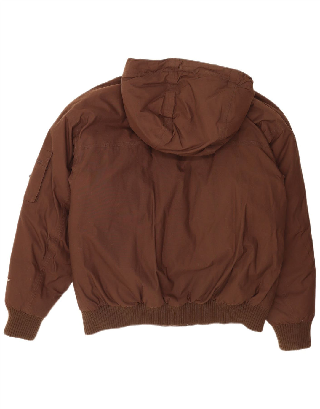 Jaqueta corta-vento masculina The North Face com capuz Reino Unido 38 nylon marrom médio