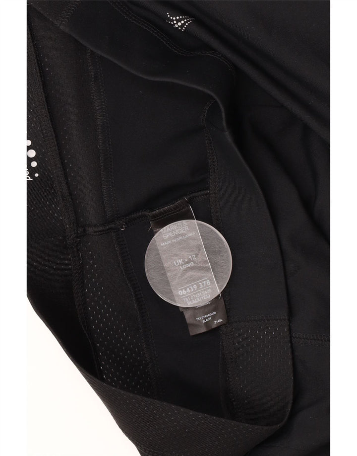 Calça de treino feminina Marks & Spencer UK 12 médio preto