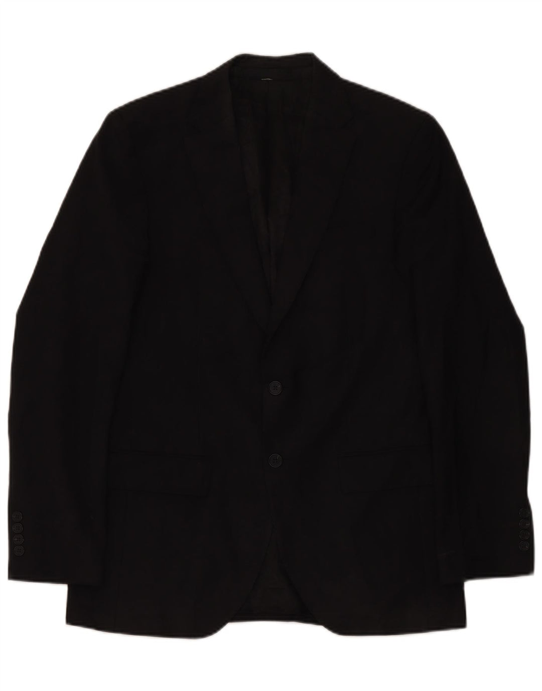 Jaqueta blazer masculina de 2 botões Marks & Spencer Reino Unido 38 lã preta média