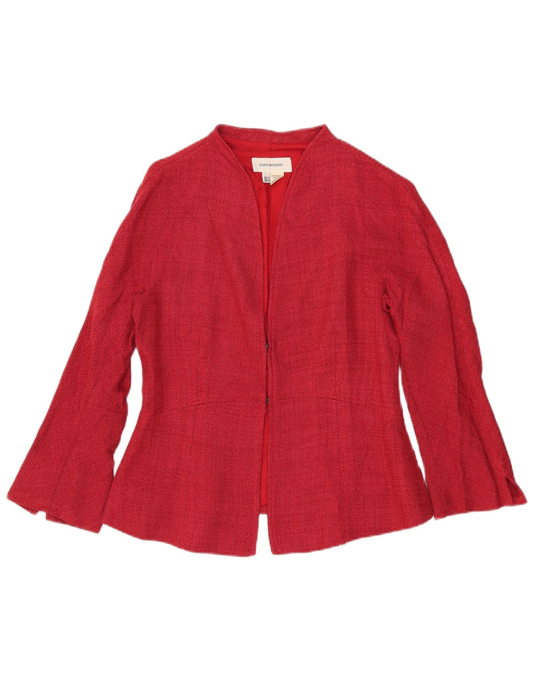Jaqueta blazer feminina Zara EU 40 médio vermelho rayon