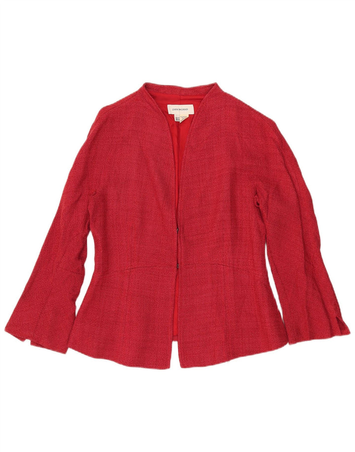 Jaqueta blazer feminina Zara EU 40 médio vermelho rayon