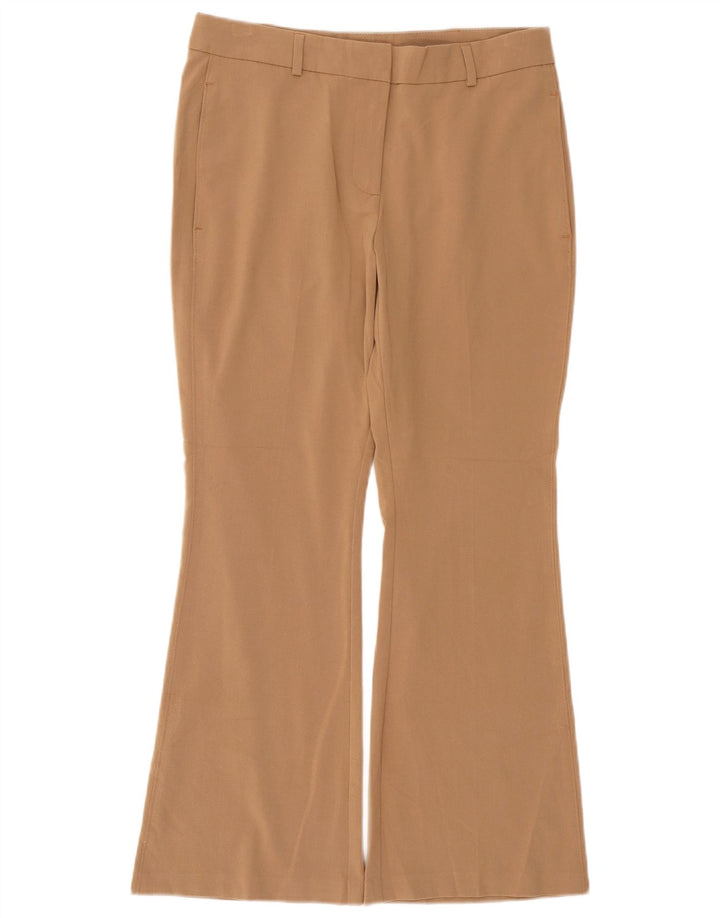 Calça feminina Marks & Spencer Bootcut Chino Reino Unido 12 Médio W30 L28 Bege