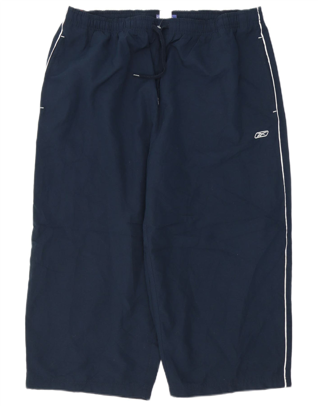 Calça de treino Reebok masculina Graphic Capri XL azul marinho poliéster