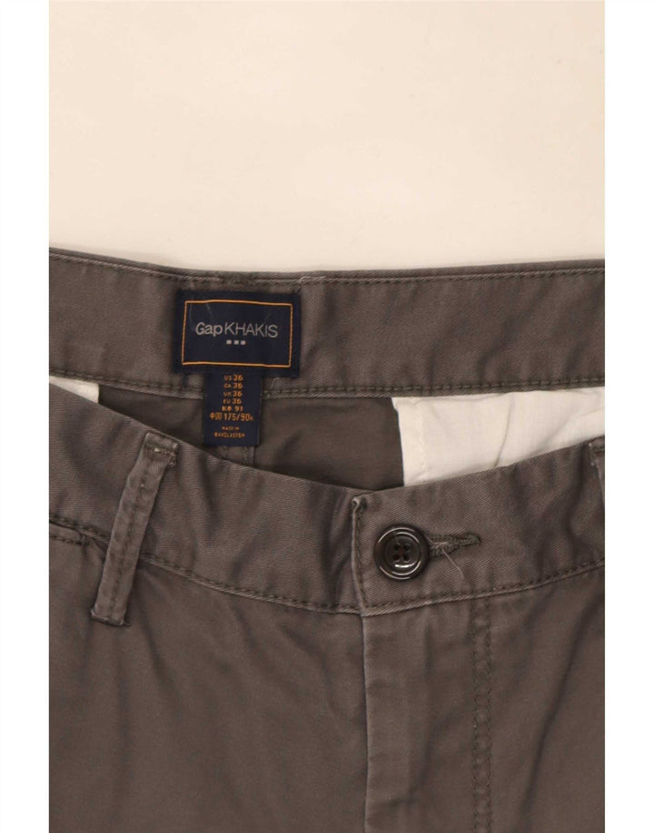 Gap Mens Khakis Chino Shorts W36 Grande Algodão Cinza